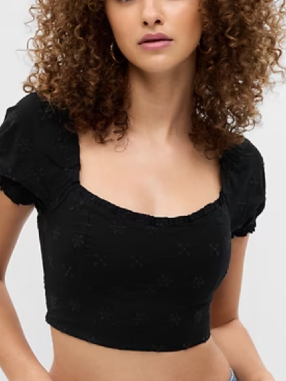 GAP Organic Puff Sleeve Crop top